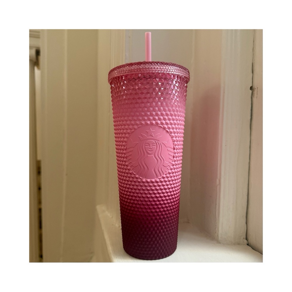 Starbucks Pink Ombré Waxberry Studded Tumbler